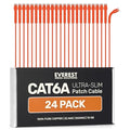 Everest Ultra Slim Cat6a Ethernet Patch Cables 10ft Orange by EverestMediaSolutions