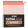 Everest Ultra Slim Cat6a Ethernet Patch Cables 6ft Orange by EverestMediaSolutions