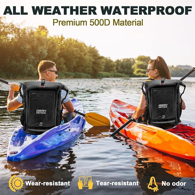 OSAH DRYPAK Waterproof Backpack Dry Bag 35L/55L/85L– Heavy Duty Roll-Top Hiking - Image 7