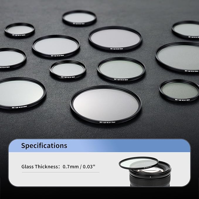 JJC 62mm Ultra-Low Reflectivity UV Filter MCUV Lens Protection - Image 7