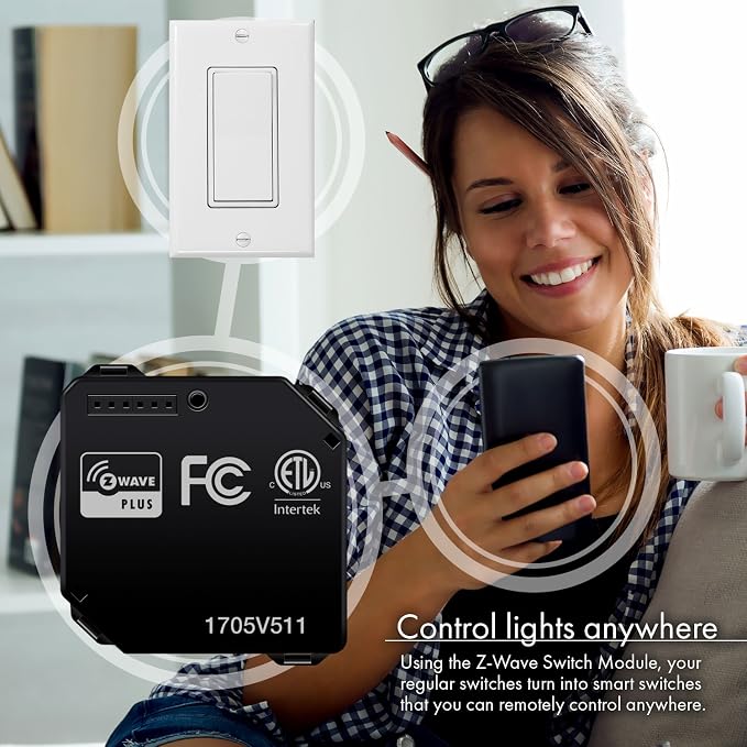 ENERWAVE Z-Wave Plus Relay, Hidden Smart Switch Wireless Remote Control to - Image 7