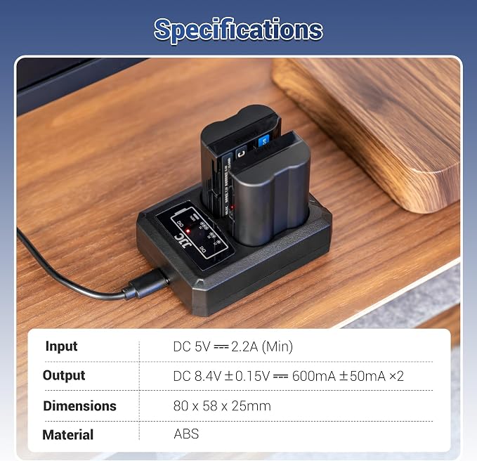 JJC DMW-BLC12 Battery Charger USB Dual Slot - Image 7