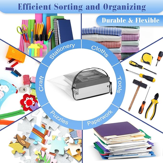 Jetec 32 Pcs Mesh Zipper Bags Toy Storage Bikini Organizer Bag Bolsas Para Guardar Trajes De Baño Waterproof Zipper Reusable Pouch Puzzle Multipurpose for Storage Office(Black,15 x 11 Inch)