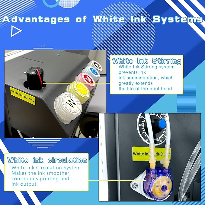 Lancelot Auto-Maintenance A3 M1630 Pro DTF Printer Transfer Printing Machine with White Ink Circulation and Auto-Film Cutter for DIY Print T-Shirt,Doule Speed for L1800/R1390 DTF Printer