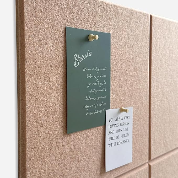 Large Cork Board for Office Wall Decor,48"x36"-12 Pack Felt Wall Tiles with Safe Removable Adhesive Tabs, 1/2" Thick, Felt Bulletin Board Pin Board Cork Boards for Walls - Salmon Pink