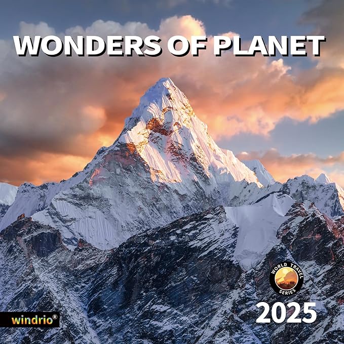2025 Wall Calendar,Calendar 2025, January 2025 - December 2025, Wall Calendar Wonders of Planet, 12" x 24" Opened,Full Page Months Thick & Sturdy Paper for Gift Perfect Calendar Organizing & Planning
