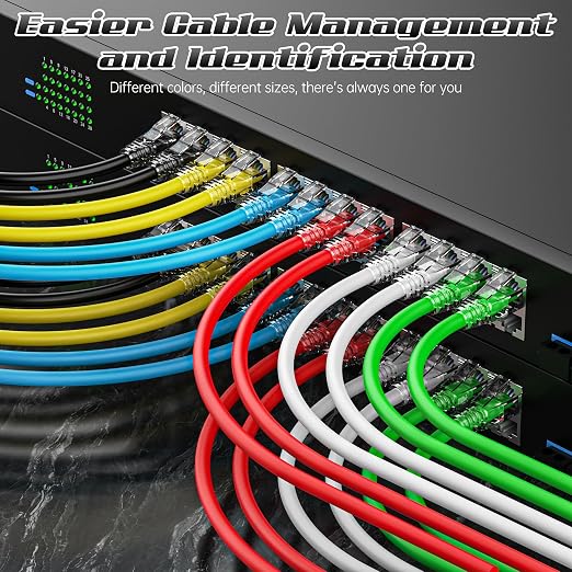 4 Feet Cat6 Patch Cables, Solid Pure Copper Patch Cord, Cat 6 Ethernet Cable - Image 3