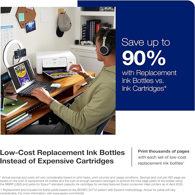 Epson EcoTank ET-2800 Wireless Color All-in-One Cartridge-Free Supertank Printer & EcoTank ET-4800 Wireless All-in-One Cartridge-Free Supertank Printer