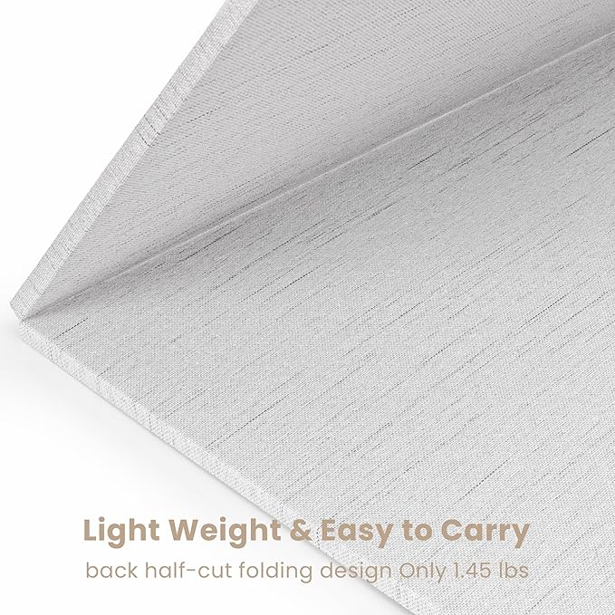 Bulletin Board 36 x 24 inches, 3' x 2' Linen Board for Wall, Decorative Fabric Pin Board with Safe Removable Adhesive Tapes for Home and Office, Includes 20 Push Pins-Gray Stripes