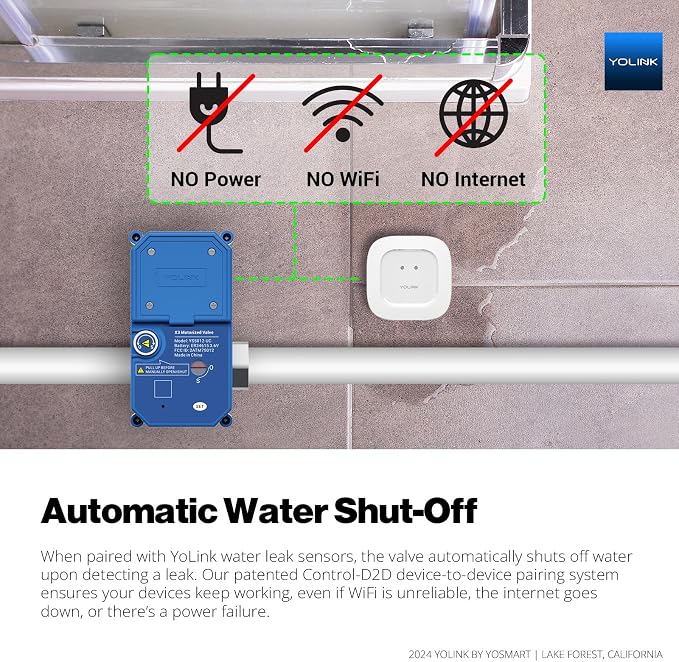 NSF Certified YoLink X3 Smart 3/4" Motorized Stainless Steel Ball Valve - Image 4