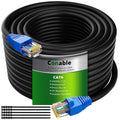 Cat6 Outdoor Ethernet Cable 350ft, Heavy Duty Double Jackets Internet Cord by Conable
