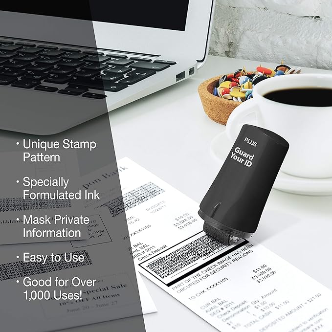 Guard Your ID Advanced Security Roller 2.0 for Identity Theft Prevention Stamping Black