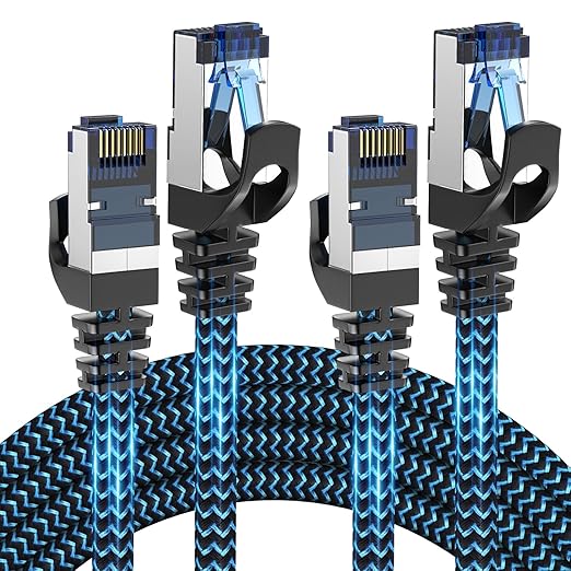 Cat8 Ethernet Cable 6 ft 2 Pack, High Speed 40Gbps 2000MHz, Compatible by CABNEER