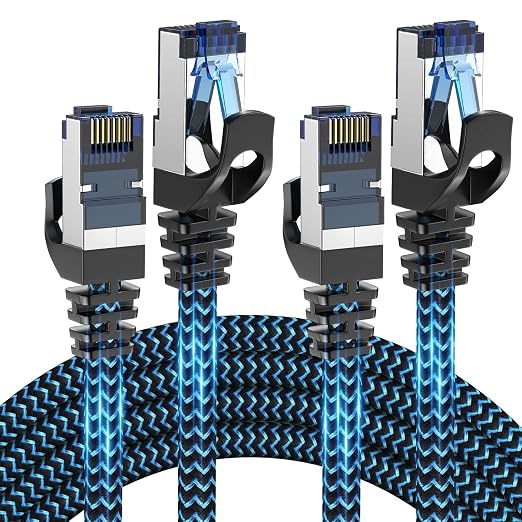 Cat8 Ethernet Cable 3 ft 2 Pack, High Speed 40Gbps 2000MHz, Compatible by CABNEER