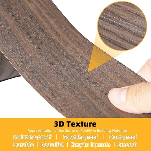 GSCIT Club Walnut Wallpaper, 2.4 inch X 15ft Self Adhesive Wood Grain Repair Tape Walnut Repair Patch for Tables, Chairs, Baseboards, Doors, Windows, Floors, Handicraft DIY.