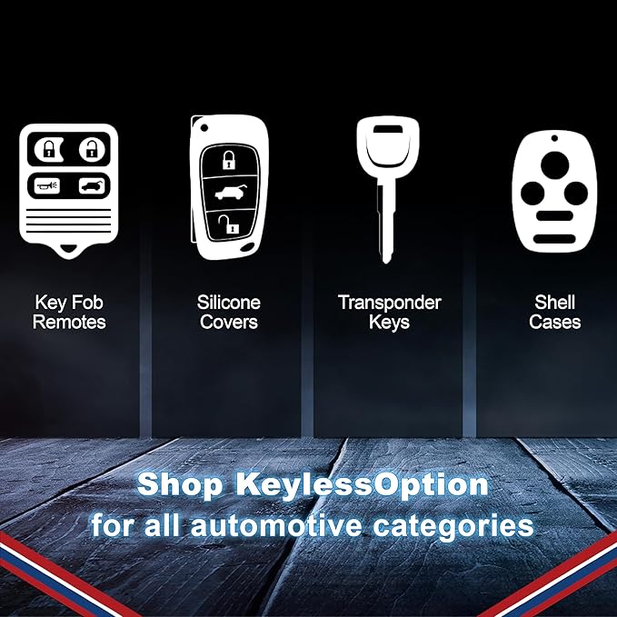 KeylessOption Keyless Entry Remote Control Car Flip Key Blade Fob Uncut Blank - Image 7