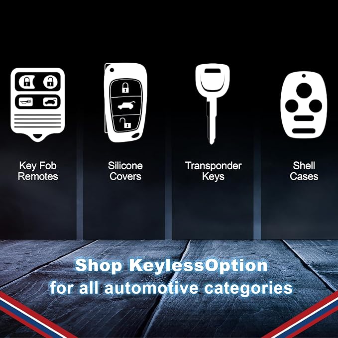KeylessOption Keyless Entry Remote Control Starter Car Key Fob Case Shell Outer - Image 5