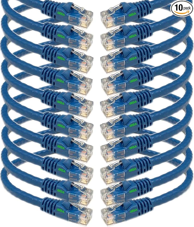 iMBAPrice 15' Cat5e Network Ethernet Patch Cable, 10 Pack by iMBAPrice