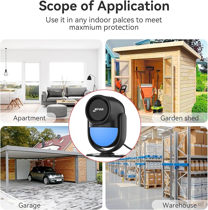 CPVAN WiFi Motion Sensor Alarm System, 125dB Smart PIR Motion Detector - Image 8