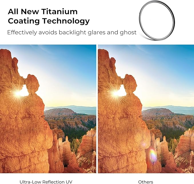 K&F CONCEPT 77mm Ultra-Low Reflectivity MCUV Lens Protection Filter 28 - Image 3