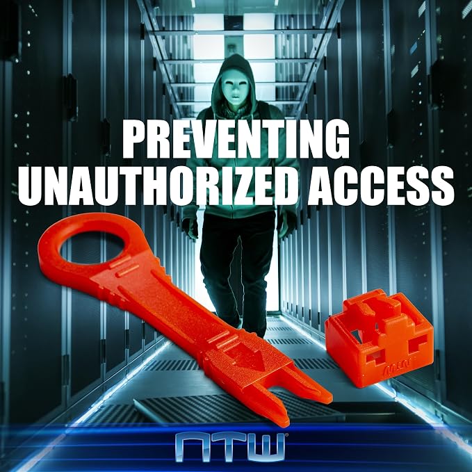 NTW RJ45 Port Blocker & Dust Cover, Ethernet Port Protector, Secure RJ45 - Image 4