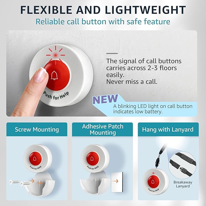 Caregiver Pager Wireless Nurse Call Buttons - Image 3