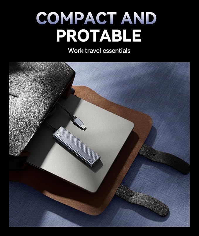 Aceele USB C Hub 10Gbps, USB 3.2 Gen 2 HUB with 2 USB-C 3.2 and 2 USB-A 3.2 Port, 100W PD Charging, 3.3FT Cable Type C Splitter for MacBook Pro/Air, iPad Pro and More(Not Support Extend Monitor)