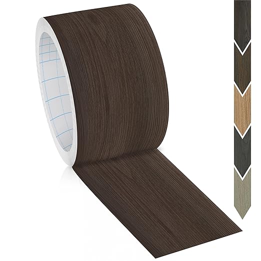 GSCIT Club Wood Grain Repair Tape, 2.4 inch X 100ft Self Adhesive Red Walnut Grain Repair Patch for Tables, Chairs, Baseboards, Doors, Windows, Floors, Handicraft DIY.