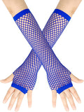 Seeksmile Women's Girls 80's Theme Party Emo Fingerless Arm Fishnet Gloves by Seeksmile