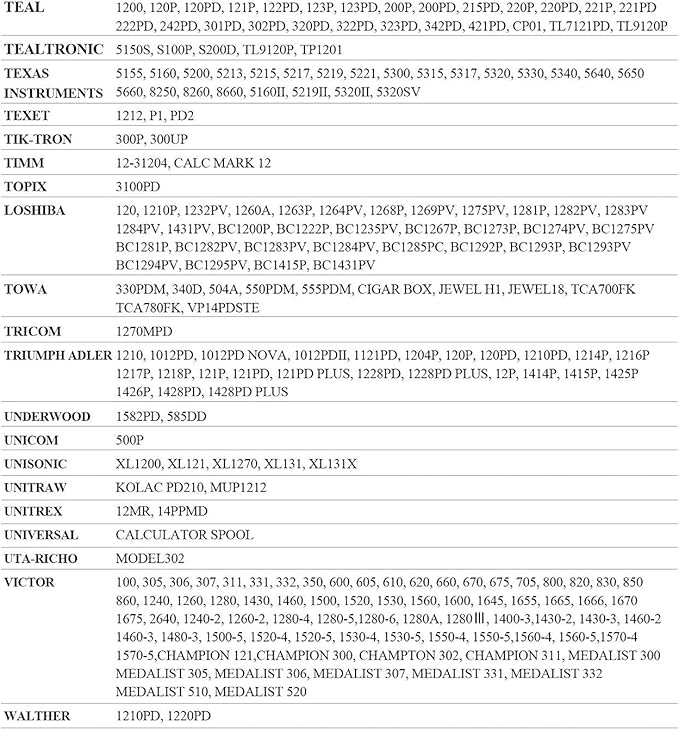 Bigger Replacement for Porelon 11216 Universal Twin Spool Calculator Ribbon for Nukote BR80c, Sharp EL-1197PIII, Dataproducts R3027, Casio DR-210R, Canon MP11DX MP25DV, Black and Red, 12 Pack