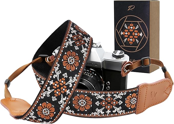 Padwa Lifestyle Brown Flower Camera Strap by PadwaLifestyleCameraStrap