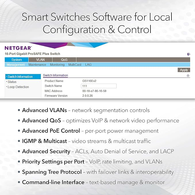 NETGEAR 28-Port PoE Gigabit Ethernet Smart Switch - Image 3