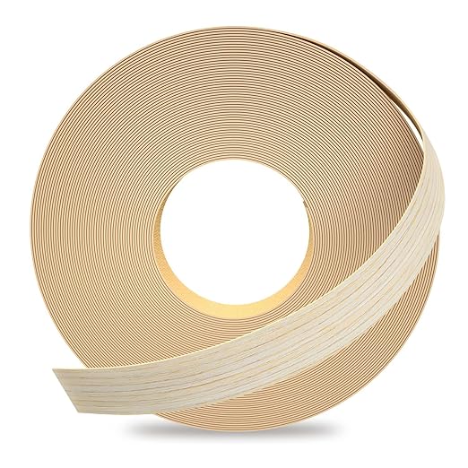 GSCIT Club Oak Edge Banding, 5/8 inch x 250ft roll of Veneer Plywood Edge Banding Preglued Flexible, Wood Tape Banding for Cabinet Repair