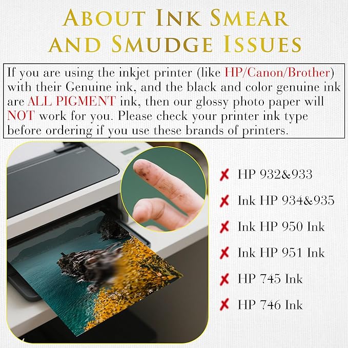 A-SUB Inkjet Glossy Photo Paper 5X7 Inches 48lb 180gsm Professional Glossy Photographic Paper for Inkjet Printers Dye Ink 100 Sheets