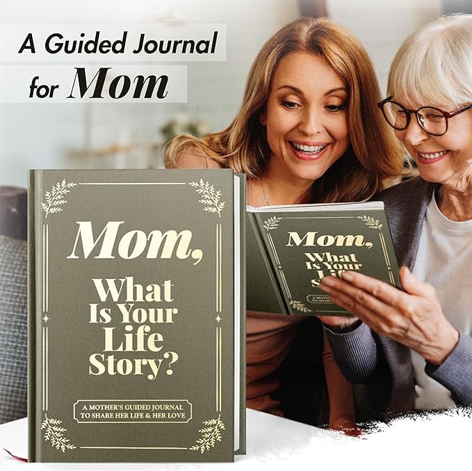 Gifts for Mom from Daughter, Son - Personalized Mothers Day Gifts for mom, Wife, Women - Moms Birthday Gift Ideas, Birthday gifts for moms - Moms Guided Journal Life Story, Mom Story Book to Fill Out