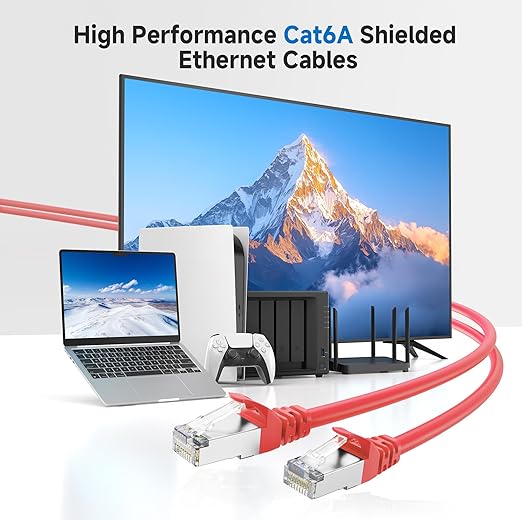 Cable Matters 10Gbps Snagless Short Shielded Cat 6A Ethernet Cable - 3ft - Image 2