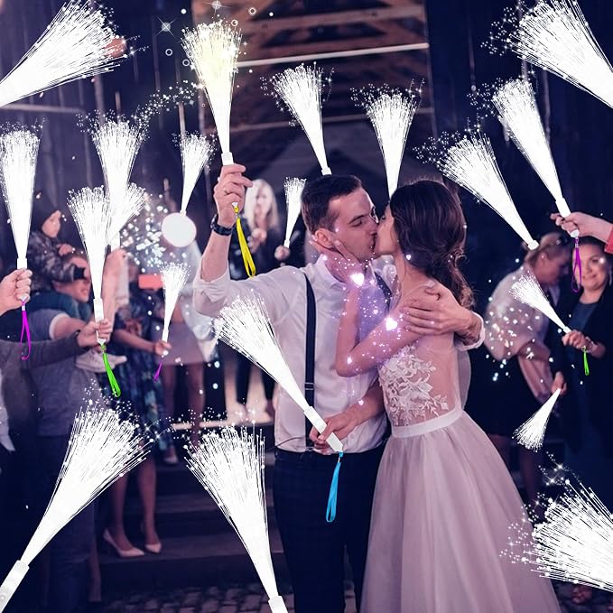 SHQDD 36 PCS White Fiber Optic Sticks, LED Fiber Wands, Fiber Optic Wand - Image 2