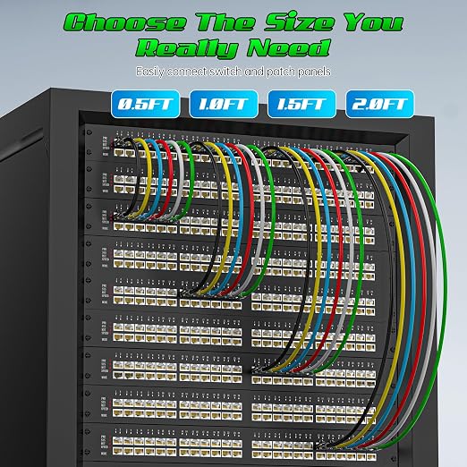 2 Feet Cat6 Patch Cables, Solid Pure Copper Patch Cord, Cat 6 Ethernet Cable - Image 6