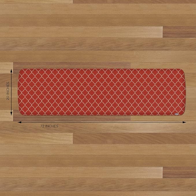 GelPro Elite Premier Anti-Fatigue Kitchen Comfort Floor Mat, 20x72, Trellis Red Chile Stain Resistant Surface with Therapeutic Gel and Energy-Return Foam for Health & Wellness
