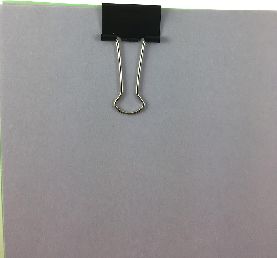 Clipco Binder Clips Small 1-Inch Black (144-Pack)