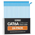 Everest Ultra Slim Cat6a Ethernet Patch Cables 5ft Blue by EverestMediaSolutions