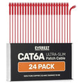 Everest Ultra Slim Cat6a Ethernet Patch Cables 2ft Red by EverestMediaSolutions