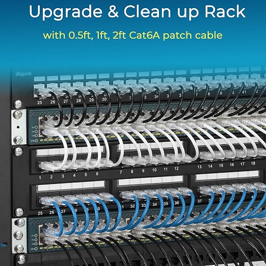 Rapink Patch Cables Cat6/ Cat6a 20ft Slim, Cat6a Ethernet Patch Cable 10G - Image 6