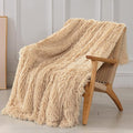 Tuddrom Decorative Extra Soft Faux Fur Throw Blanket 50"x60", Solid Reversible by Tuddrom