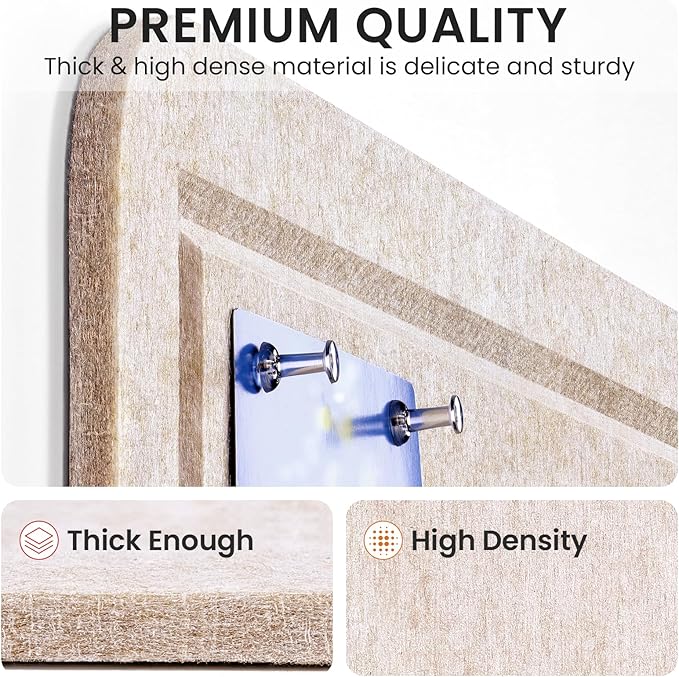 Large Bulletin Board, 60 X 36 Inches Felt Cork Board with 40 Pushpins, Foldable Felt Notice Pin Board Photo Display Board with Self-Adhesive Tape for Office Home School