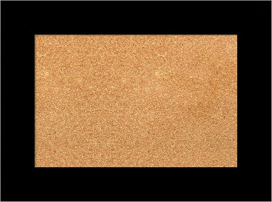 Amanti Art Natural Cork Board for Wall, 17x23 Vision Board with Black Wood Frame, Small Corkboard Office Decor for Home Organization, Casual Corkboard Pinboard to Display Items for Home Organization