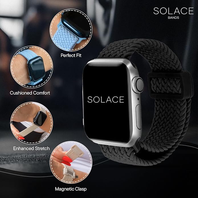 Solace Bands Imperium Adapt Wide Adjustable Nylon Braided Watch Band - Image 5