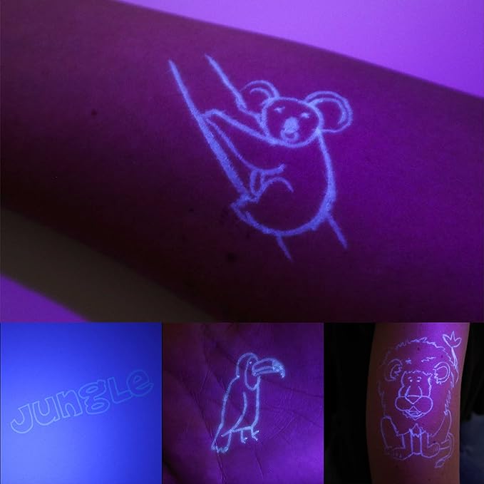 Invisible Ink Pen and Notebook Pack of 16 - BONNYCO | Safari Party Favors for Kids | Spy Pen Jungle Party Favors, Animal Prizes for Kids | Magic Pen Jungle Theme Party Supplies, Prizes for Students