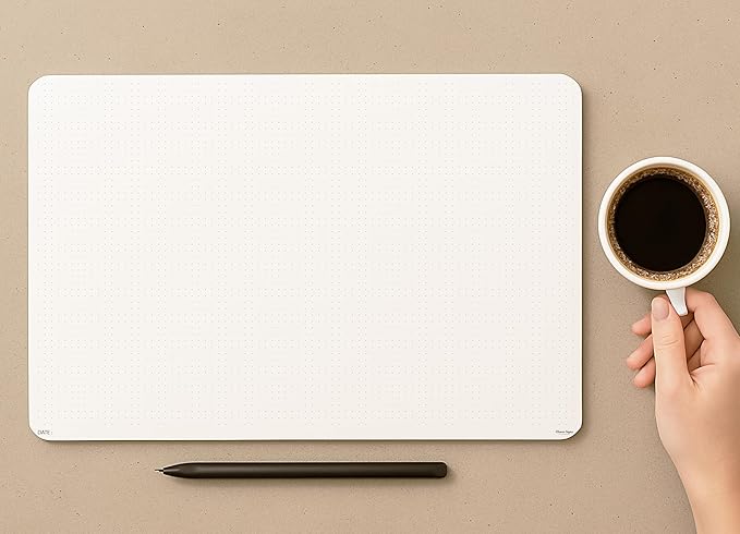 CLEVER SIGNS A3 Dot Grid Notepad (11,70" x 16,55") - XLarge Dotted Memo Desk Pads-Premium Paper with Cardboard Back Support - Ideal for Note-taking, Planning, Sketching, and Journaling