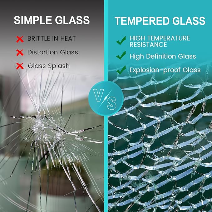 Glass Magnetic White Board - 36 x24 Inches Frameless Dry Erase Glass Whiteboard for Wall, Writing Board for Office, Classroom, Home and Presentation